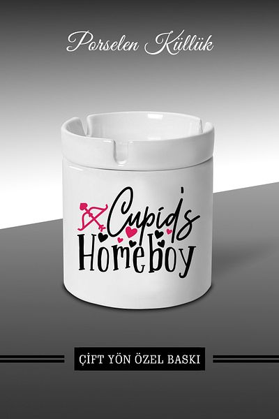 Bytwo Τασάκι Cupids Design - Τασάκι πορσελάνης - Επιτραπέζιο τασάκι *külbytX179