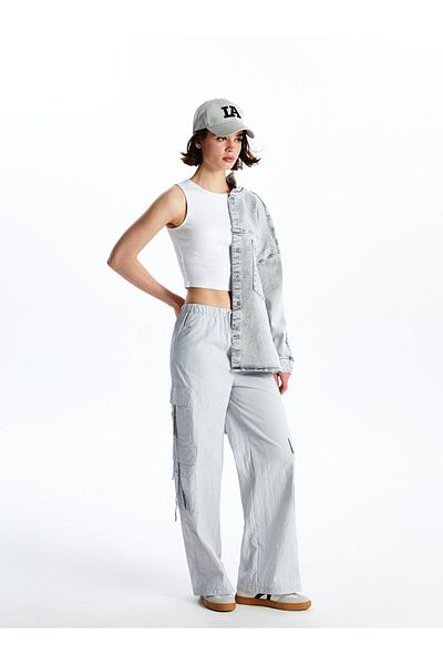 LC Waikiki Women's Cargo Pants - Standard Fit, Elastic Waist