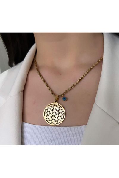 SONES Flower of Life 60 cm Chain Tarnish Free Steel Necklace |   Sns 202850