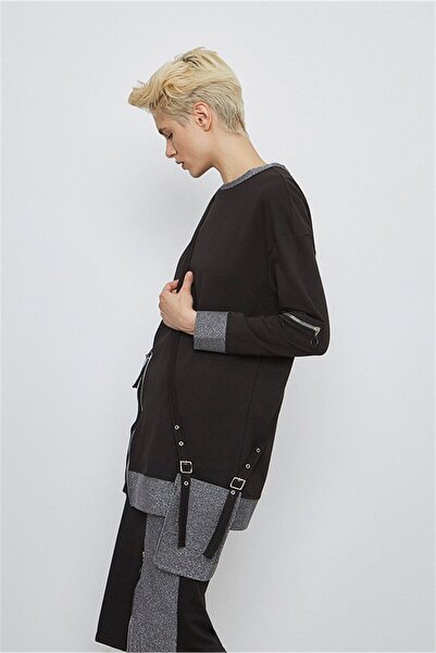 VERDA Silver Zipper Detailed Tunic