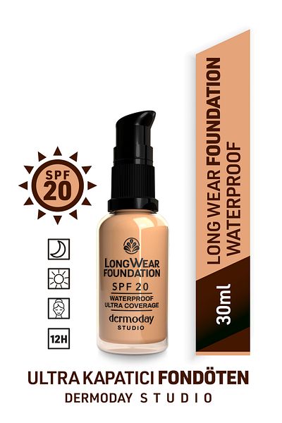 Dermoday كريم أساس مكثف للتغطية الطويلة 30 مل Desert Sand-Light Medium
