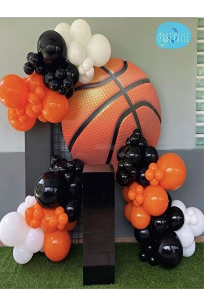 party mix Basketbol Doğum Günü Konsepti Balon Zincir Set 65'li Basketbol Balo...