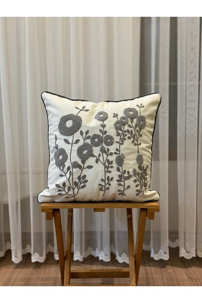 BUGİ HOME COLLECTİON Poncho brodat cu un singur pumn - Cutie decorativa