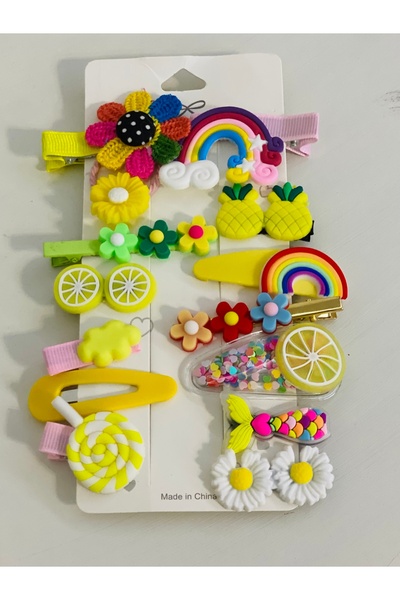 Hatun Accessories مجموعة من 14 إبزيم مختلط