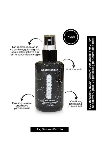 Morfose 75 ML Keratin Hair Serum - Repairing Damaged Hair and Split Ends PSSN1930
