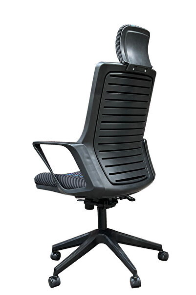 gizmo mobilya Karbon Çizgili  Antrasit Renk Ofis Çalışma Koltuğu