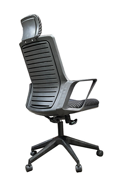 gizmo mobilya Karbon Çizgili  Antrasit Renk Ofis Çalışma Koltuğu