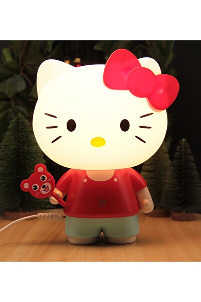 HEDİYEBİZİZ Hello Kitty Gece Lambası ve Masa Lambası
