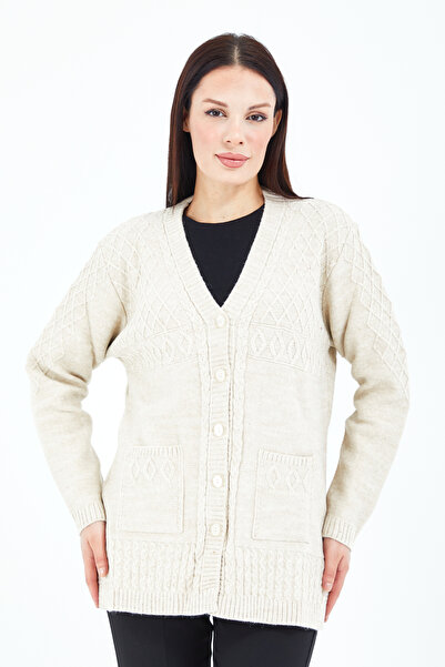 Stilmony سترة نسائية قصيرة من الصوف بأزرار وجيب للأم