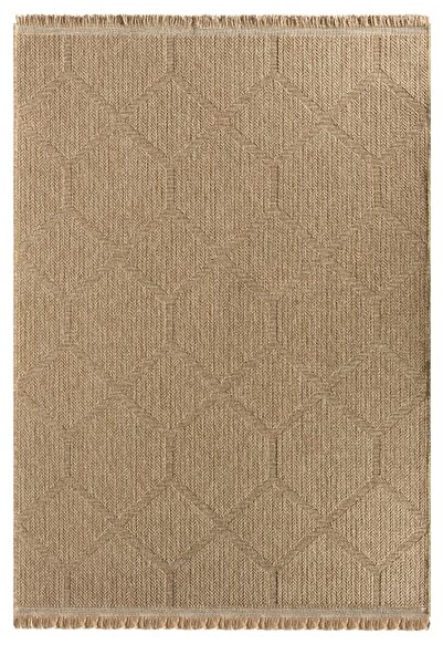 SEYRAN HALI India 669 Bej Modern Jüt Desen Makine Halısı