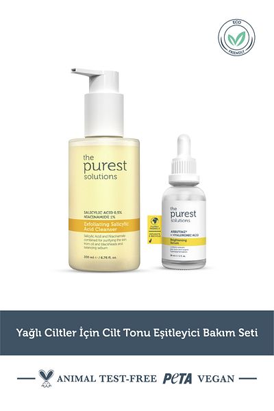 The Purest Solutions Σετ περιποίησης για ομοιόμορφο τόνο δέρματος για λιπαρό δέρμα