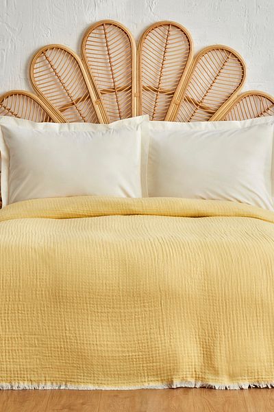 Karaca Home Yellow Double Muslin Perles Pike
