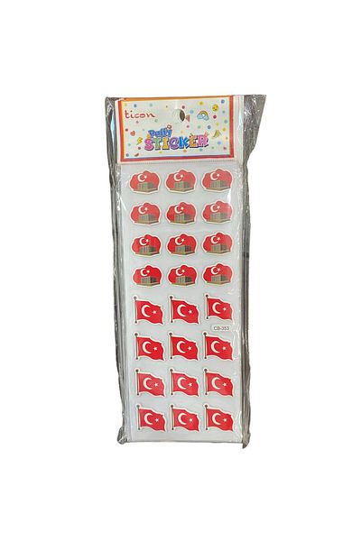 Ticon PUFFY STICKER ΣΗΜΑΙΑ 20 'li Πακέτο