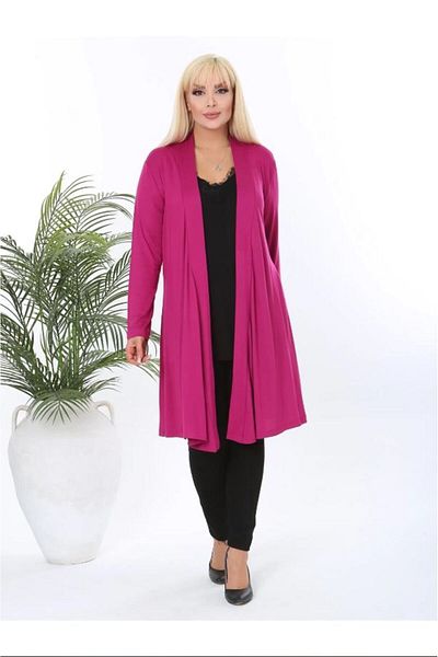 Butik Nilyam Women's Large Size Summer Thin Stretchy Tunic Cardigan 24063