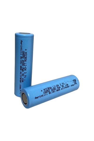 Micron 18650 3.7V (Volt) 2000 MaH(Amper) 5C Lityum Şarj edilebilir 10 Adet Pil(Batarya)