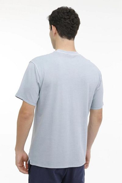 lumberjack Tricou de bază albastru cu mânecă scurtă pentru bărbați - 4M 101533346