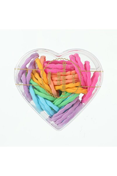 Miniso Kalpli Kutulu Renkli Mini Saç Lastiği (40 Adet)