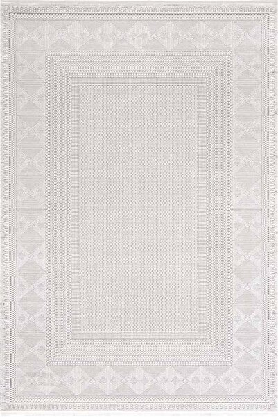 Enti Halı Çam Halı Lavin 4803 Beyaz Klasik Desenli Makine Halısı