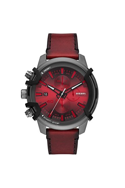 Diesel Dz4594 Quartz Deri Kırmızı 48 Mm Erkek Kol Saati