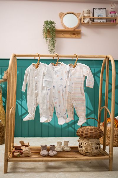 Ardbaby Organic Cotton 3 Piece Unisex Baby Jumpsuit Set with Booties