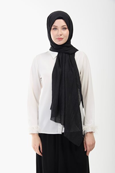 manolyaşal islamic hijab شال من الخيزران باللون الأسود