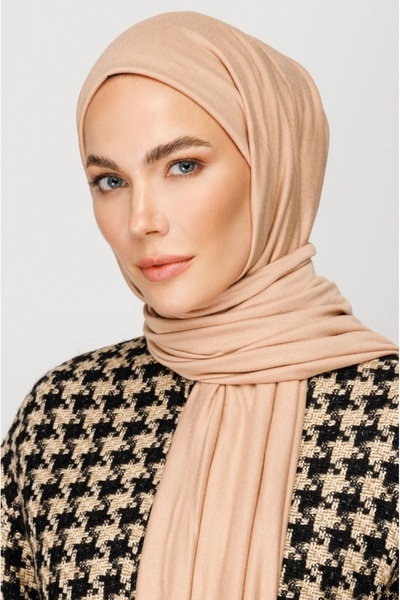 FRESCO SCARFS Hijab Hijab Combed Shawl Camel