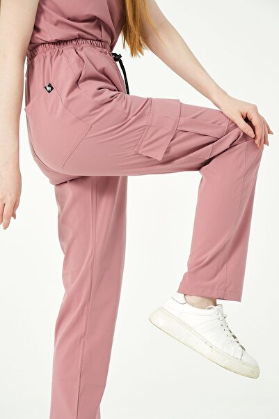 Pratik Medikal جيب البضائع المصنوع من الليكرا Dusty Rose للجنسين - جيرسي الطبيب والممرضة