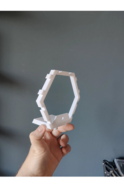 KURT3D Petek Şeklinde Altıgen Duvar Rafı Beyaz (Renk Seçenekleri Mevcuttur)