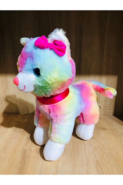 PeriYedi Sesli Kedi Peluş 30 cm (karnına basınca miyavlayan kedi)