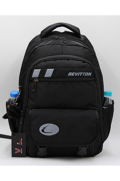 Bevitton Bvt-34300 Μαύρη σχολική τσάντα Αδιάβροχη ειδική υφασμάτινη σχολική τσάντα πλάτης