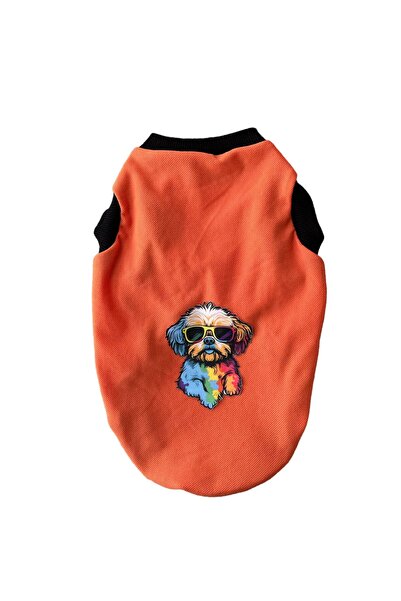 PetiliDünya Dog figür yazlık atlet Kedi & Köpek Kıyafeti Atlet