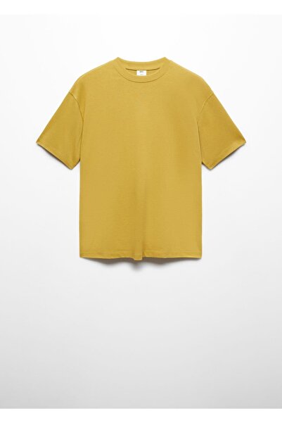 MANGO Man %100 pamuklu rahat kesim basic tişört