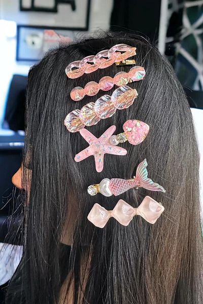 FN 6-Piece Pink / Blue Color Mixed Figure Side Buckle Set