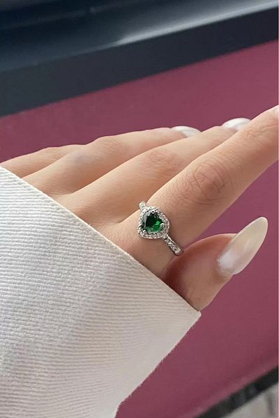 Only Vogue 2 Years Warranty Certificated Heart Figure Adjustable Ring