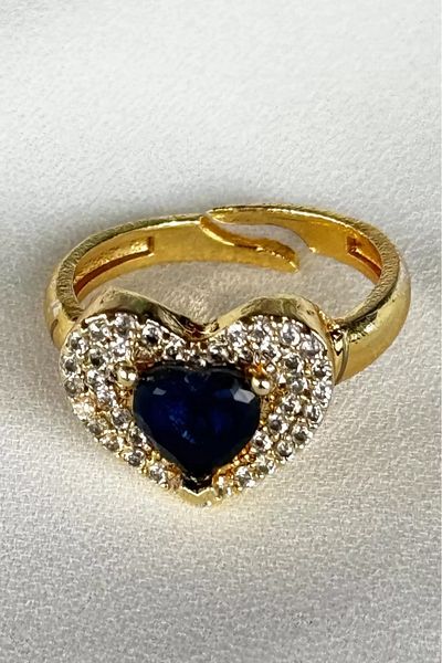 Only Vogue 2 Years Warranty Certificated Heart Detailed Adjustable Ring
