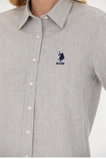 U.S. Polo Assn. Kadın Taş Uzun Kollu Gömlek