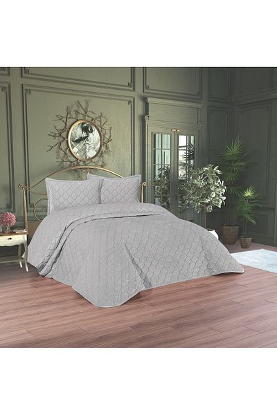TAVOLO UNIQUE OLIVIA VELVET FILLED DOUBLE BED COVER