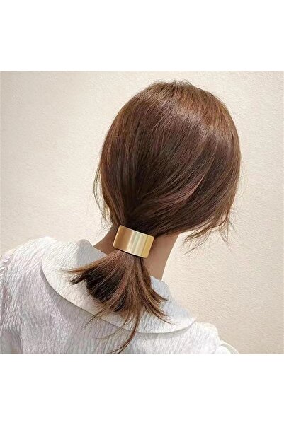 GÜLPEŞE Yeni Trend Büyük Boy Gold Metal Klipsli Toka Glpş-45689