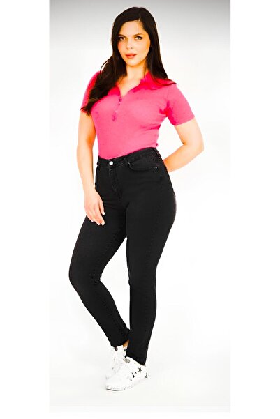 Lixera Blue Turtle Dark Smoke Large Size Oversize Jeans