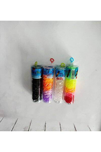 MİNAHOBİ Σετ μεγάλου μεγέθους με 4 πολύχρωμες λαστιχένιες πόρπες περμανάντ