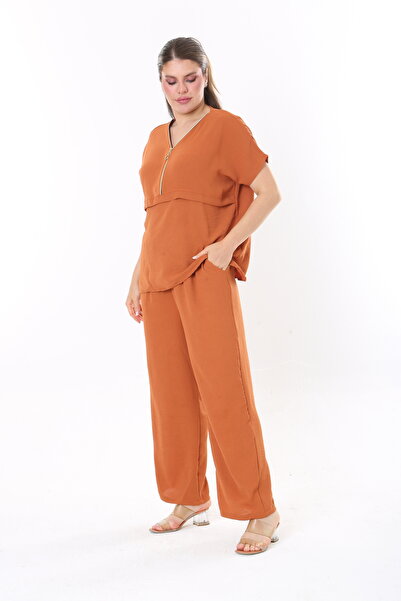 MJORA Tile Aerobin Pants & Blouse Plus Size Set