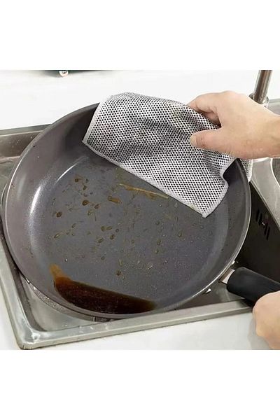 AKCAKESE 1 Piece of Anti-Scratch Cloth Wire - Dish, Difficult Dirt and Kitchen Bathroom Cloth