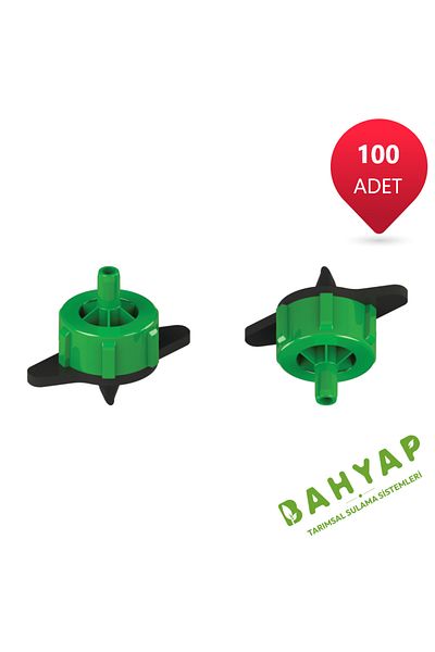 Bahyap Drip Irrigation Dripper Pressure Adjustable Dripper 4 Lt/h - 100 Pieces