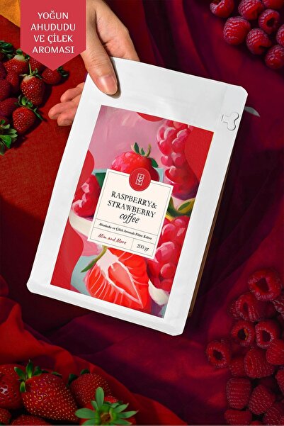 Mim and More Raspberry & Strawberry Coffee - Ahududu Ve Çilek Aromalı Kahve Ç...