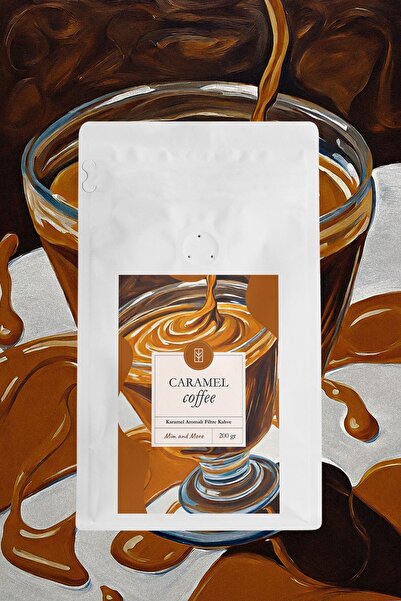 Mim and More Caramel Coffee - Karamel Aromalı Kahve Filtre Kahve, 200 gr