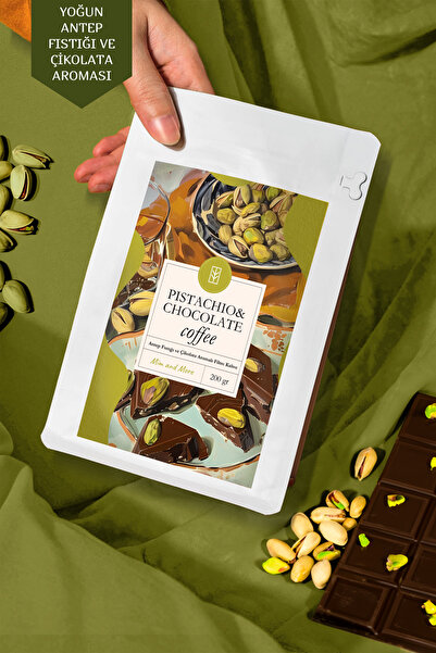 Mim and More Pistachio & Chocolate Coffee - Antep Fıstıklı Çikolata Aromalı Kahve Filtre Kahve, 200 gr