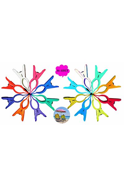 Boldy 16-Piece Beach Latch Sunbed Latch Towel Latch Towel Stabilizer Beach Towel Latch Seaside 16 PCS