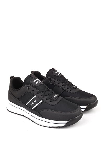 Wickers Pantofi sport negri pentru bărbați Pantofi confortabili pentru mers p...