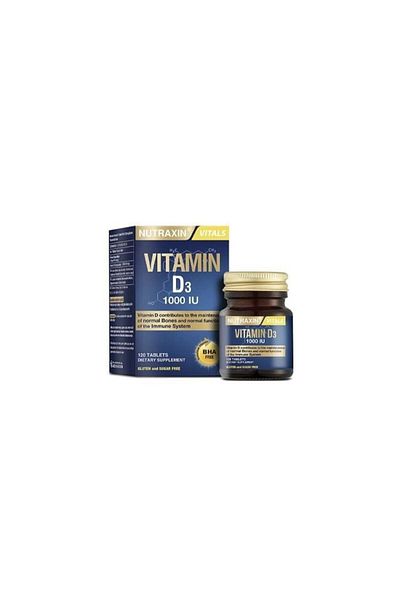 Nutraxin Vitamin D3 120 Tablets +FacialCleanser 100ml - Gift