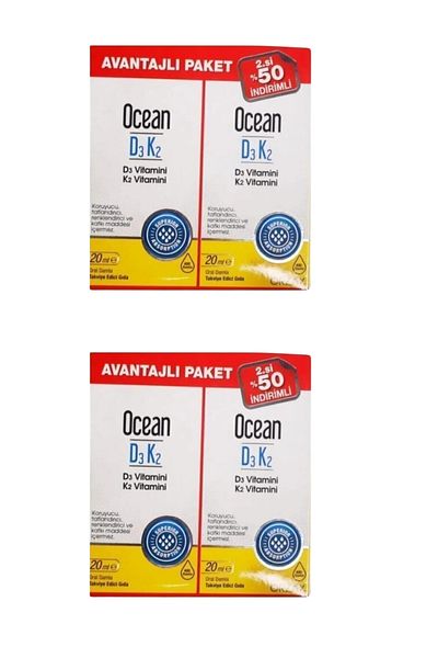 Ocean Vitamin D3k2 Drops - 20 Ml Pack of 4